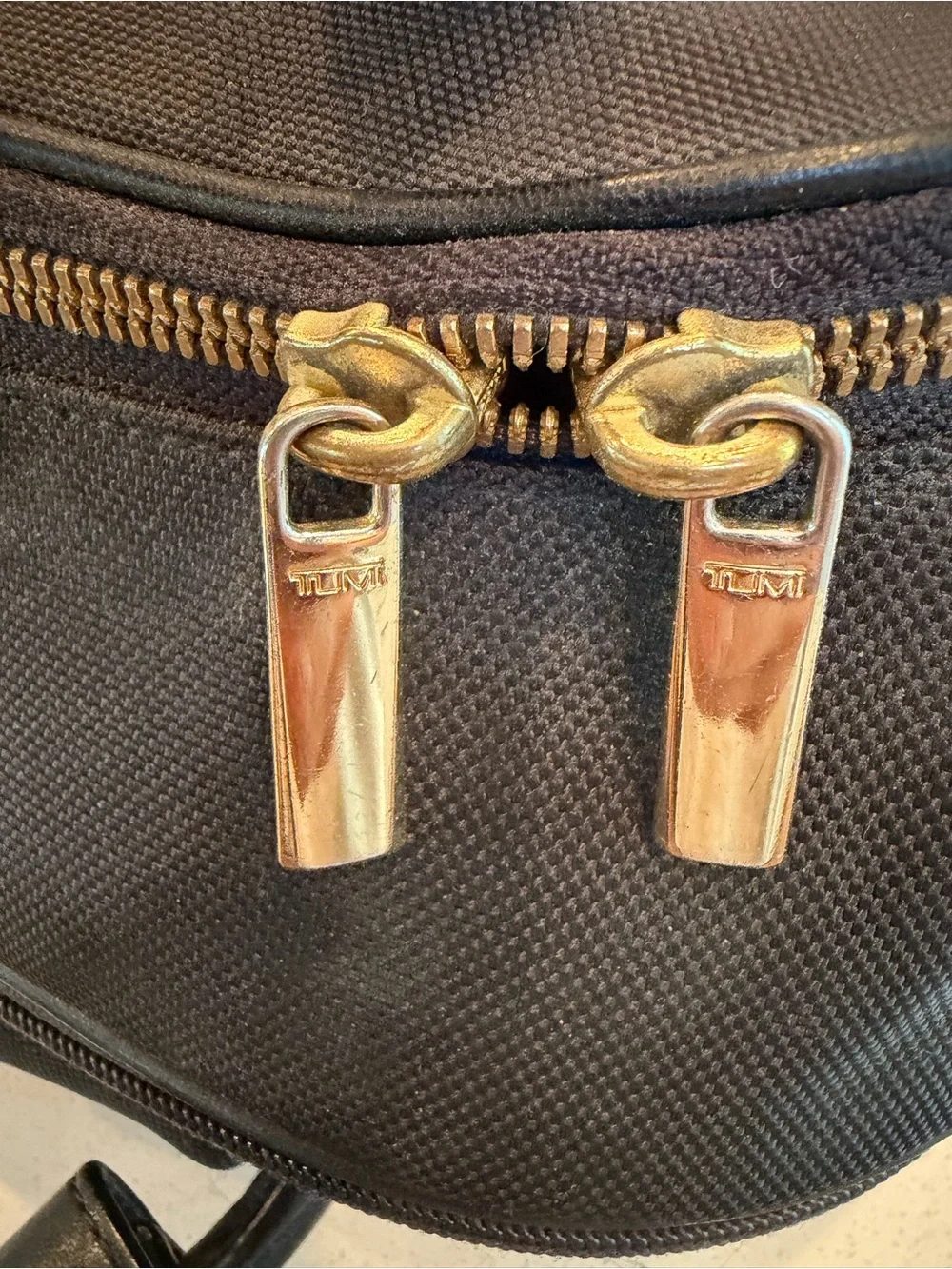 TUMI Larkin Portola Convertible Backpack Tote - Black/Gold - Good Condition